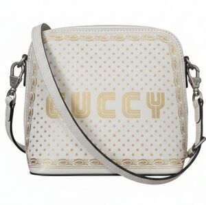 Gucci Guccy Sega Mini Dome Crossbody Bag White Gold